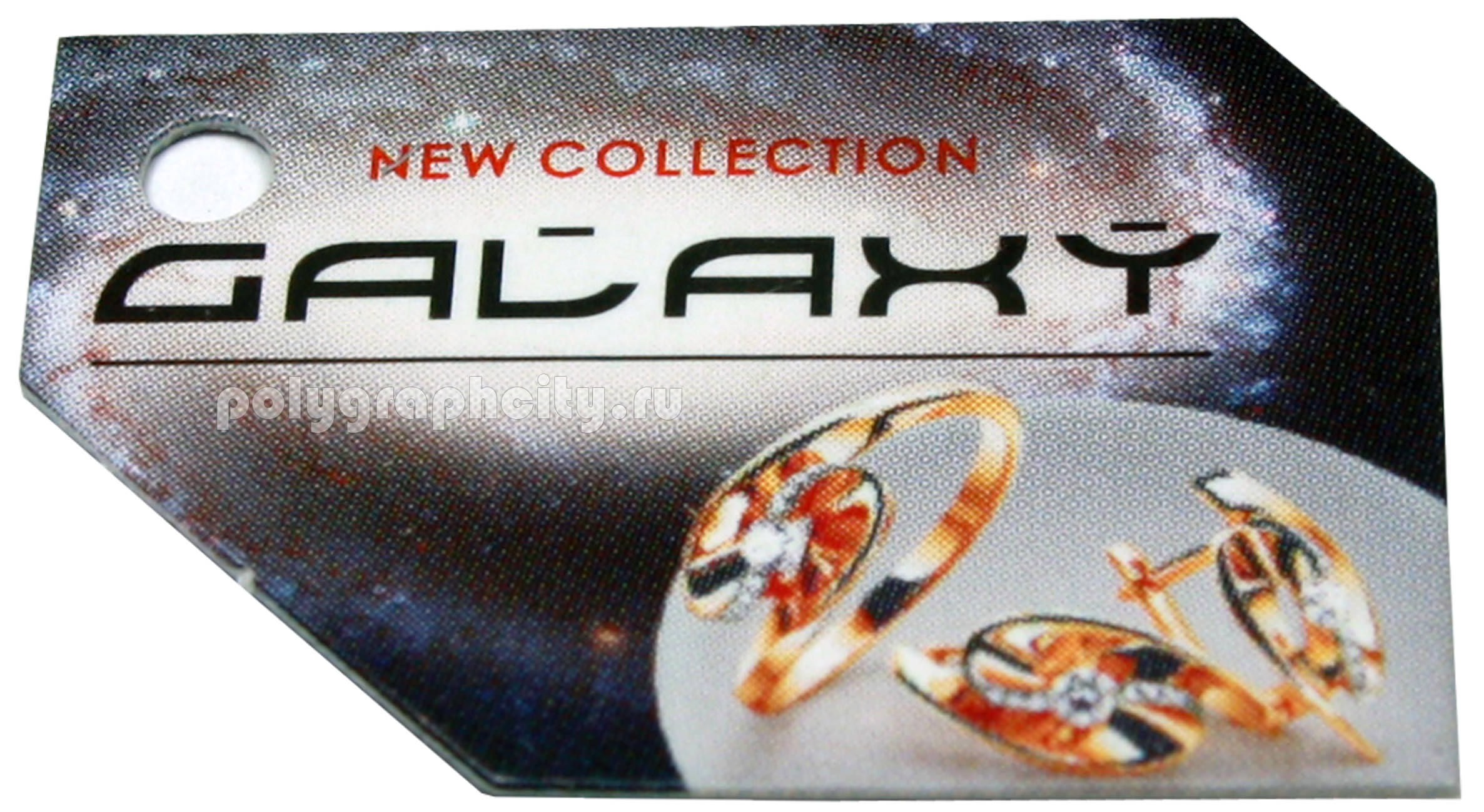 Бирки ювелирные из серии «New collection Galaxy» размером 30х20 мм