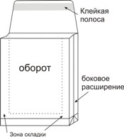 Пакет B4 с боковой и донной складкой