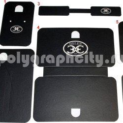 Бирки для бижутерии с фигурной вырубкой и с круглением углов для компании HELEN