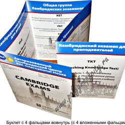Буклет с четырьмя вложенными фальцами (сгибами)