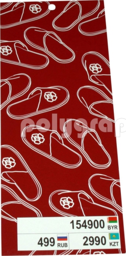 Бирка подвесная для обуви со сверлением отверстия для компании БРАЗИС ОБУВЬ