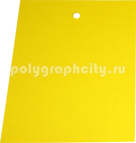 Бирка навесная для кабельной продукции со сверлением отверстия для компании ДМИТРОВ КАБЕЛЬ