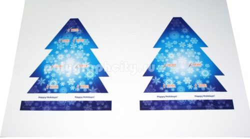 Бирка с фигурной вырубкой в виде самосборной игрушки для компании ТУКАНА ИНЖИНИРИНГ