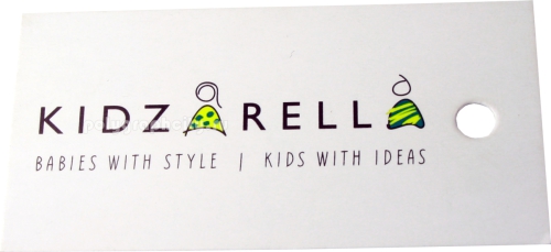 Бирка для детской одежды под брендом «Kidz rell» размером 35х70 мм