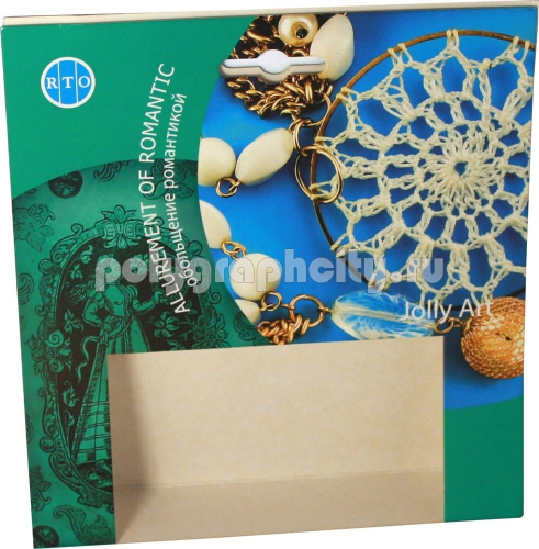 Картонная коробочка, подвесная Бирка упаковка для бус с вырубкой и евро отверстиями, лицо