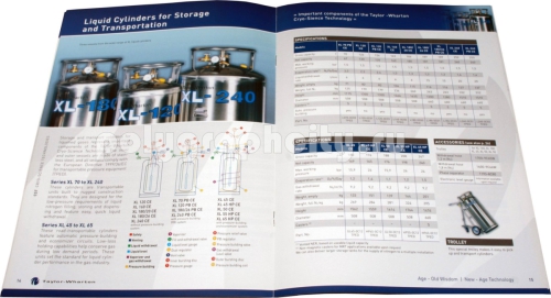 Рекламная брошюра CRYOSTORAGE SYSTEMS по заказу компании TAYLOR-WHARTON