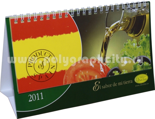 Перекидной настольный календарь с листа А4 компании OLIVELINE