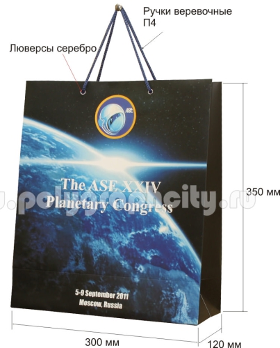 Бумажный пакет вертикальный THE ASE 24 PLANETARY CONGRESS