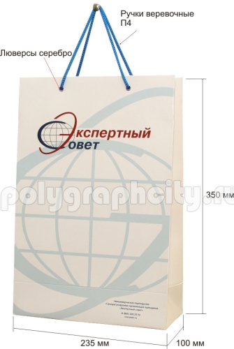 Бумажный пакет вертикальный ЭКСПЕРТНЫЙ СОВЕТ