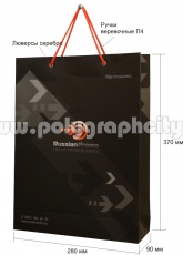 Пакет бумажный вертикальный RUSSIAN PROMO